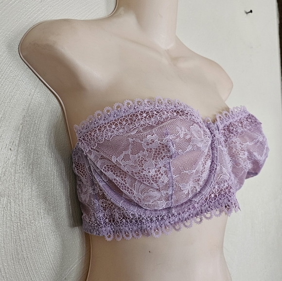 Victoria Secret Very Sexy Unlined Lavender Lace Bralette Size Womens 36DD - Picture 5 of 10